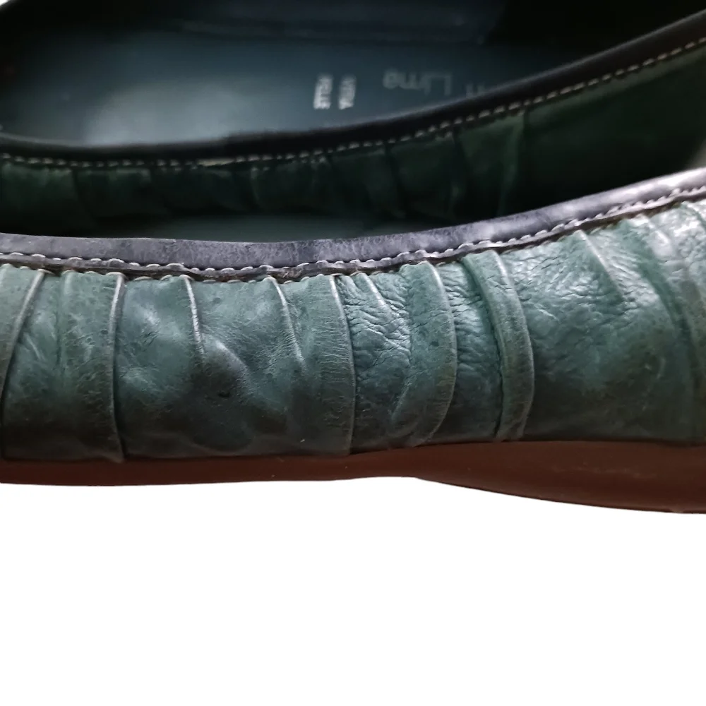 Lemon N Lime Shoe Flats Green Bow Beads Size 9 Romania Casual - Picture 6 of 12